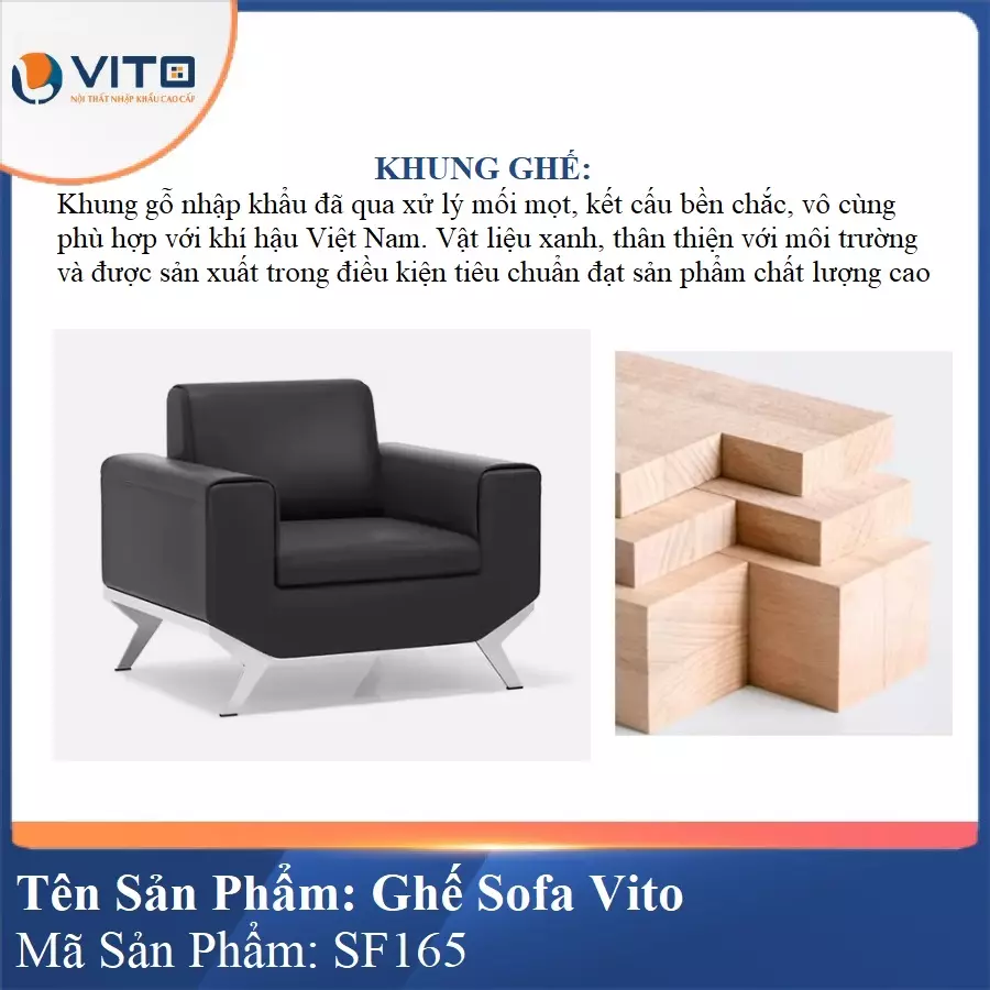 Bộ Ghế Sofa da cao cấp Vito SF165