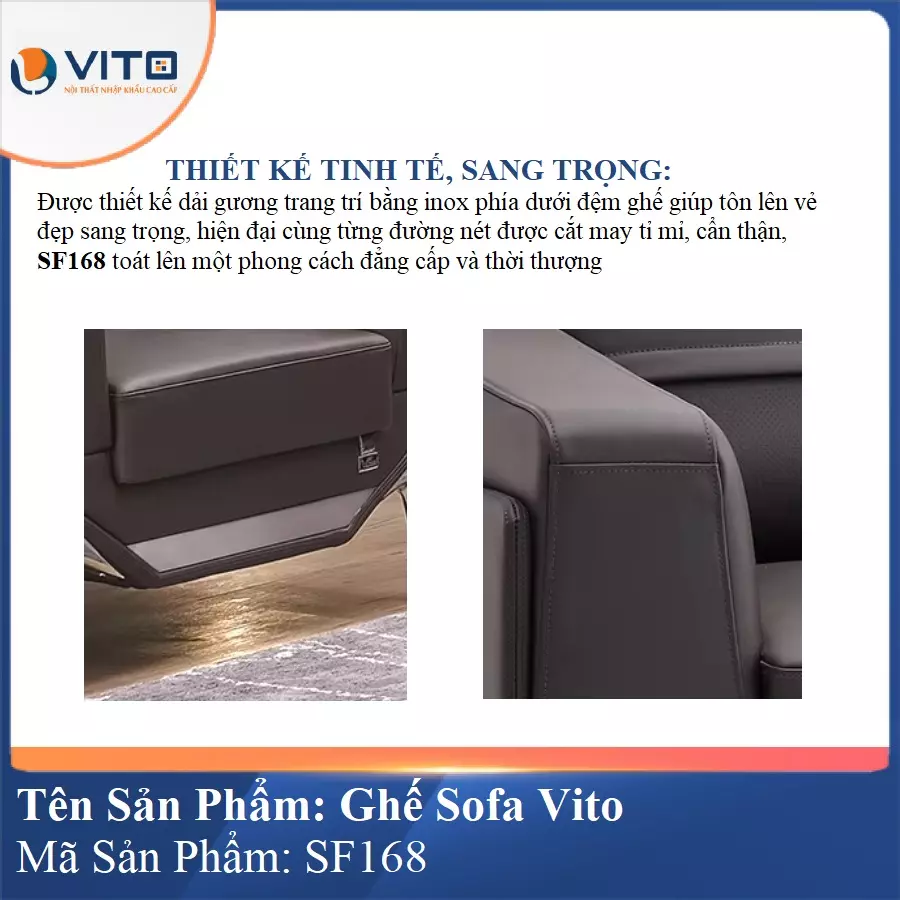 Bộ Ghế Sofa da cao cấp Vito SF168