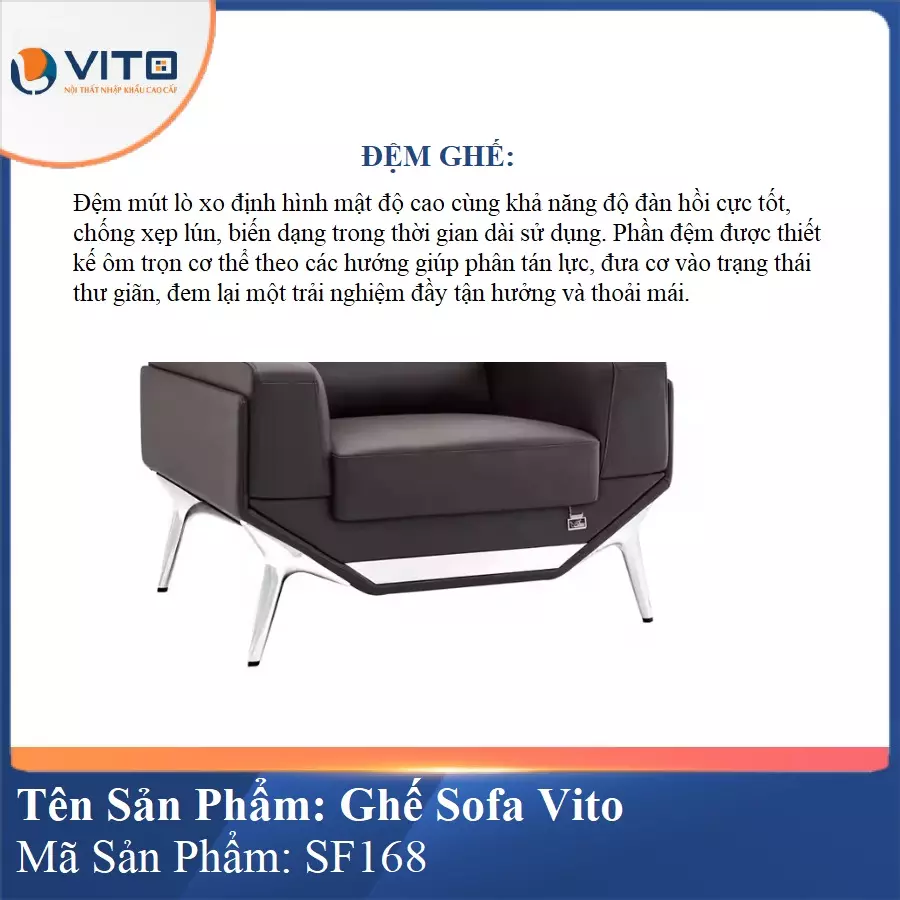 Bộ Ghế Sofa da cao cấp Vito SF168