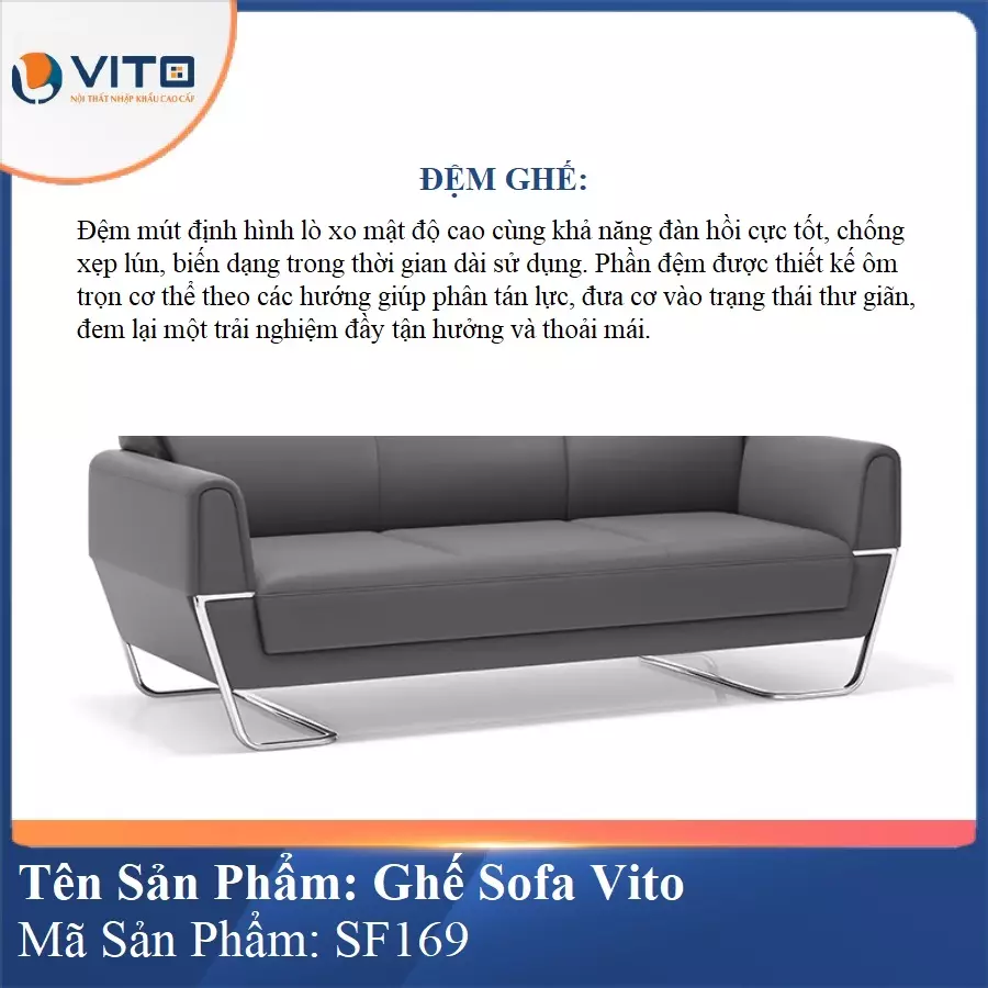 Bộ Ghế Sofa da cao cấp Vito SF169