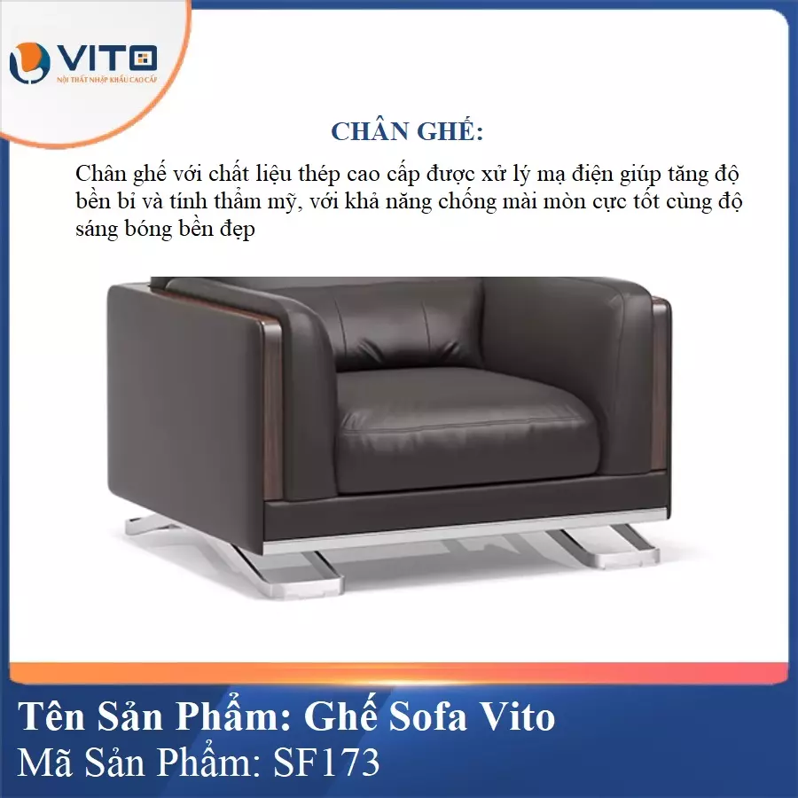 Bộ Ghế Sofa da cao cấp Vito SF173