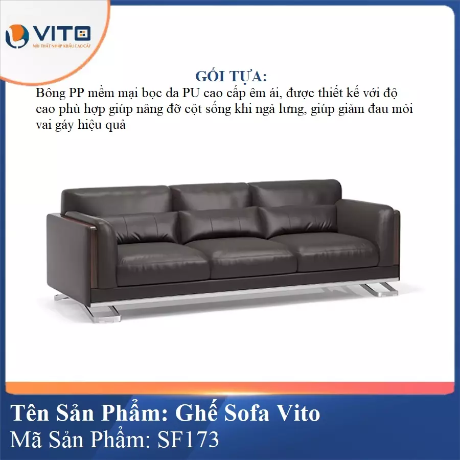 Bộ Ghế Sofa da cao cấp Vito SF173