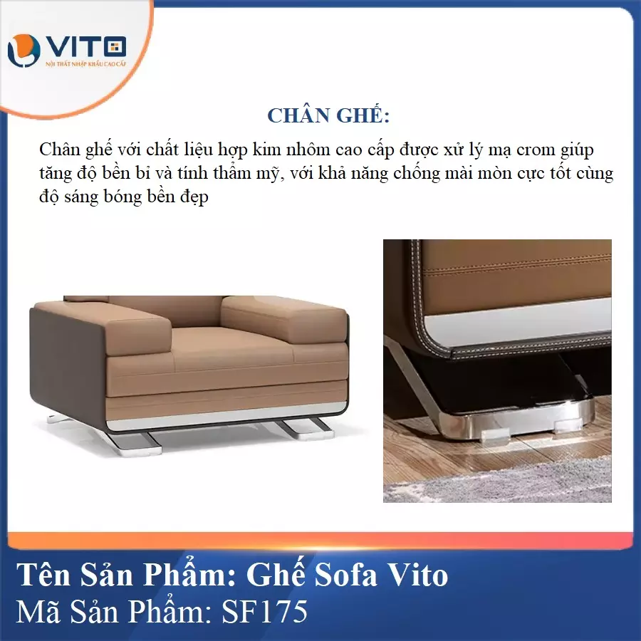 Bộ Ghế Sofa da cao cấp Vito SF175