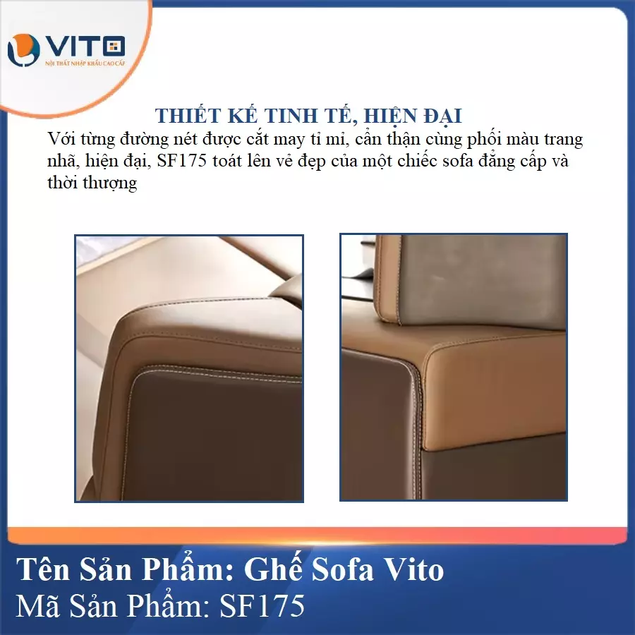 Bộ Ghế Sofa da cao cấp Vito SF175