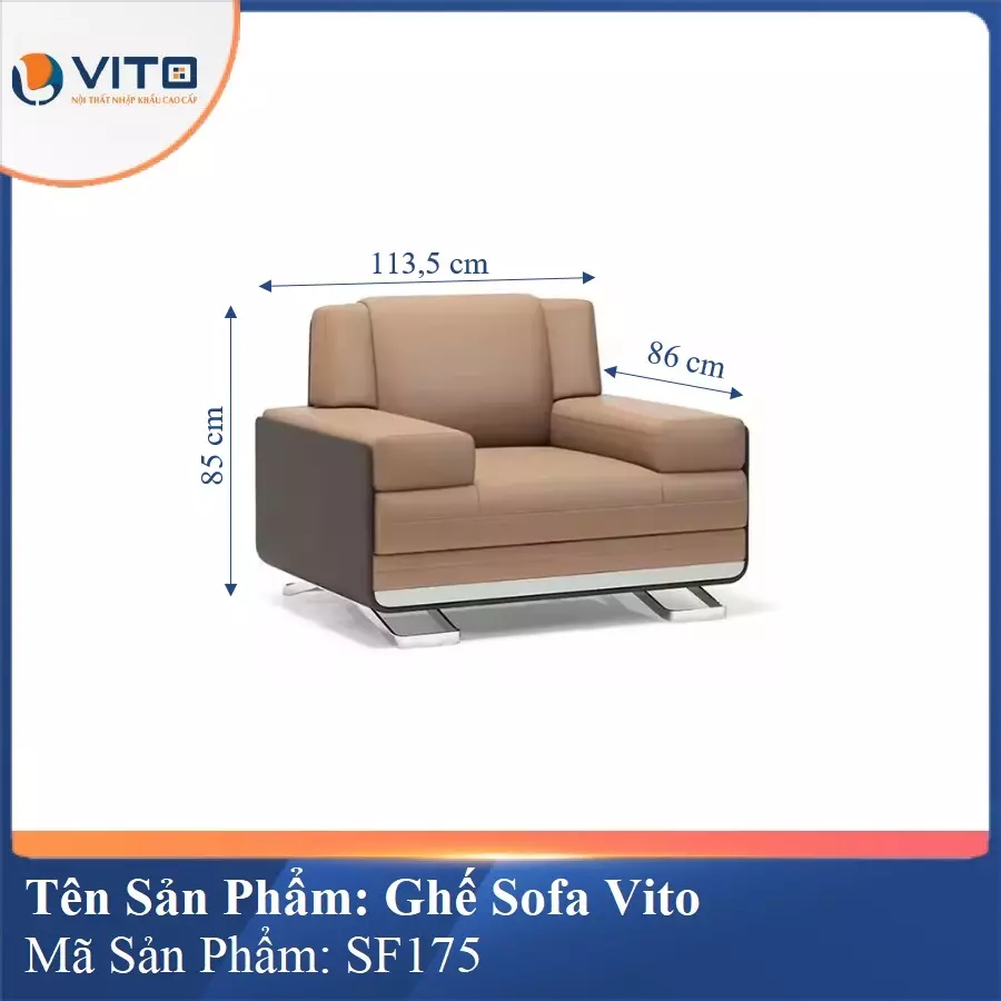 Bộ Ghế Sofa da cao cấp Vito SF175