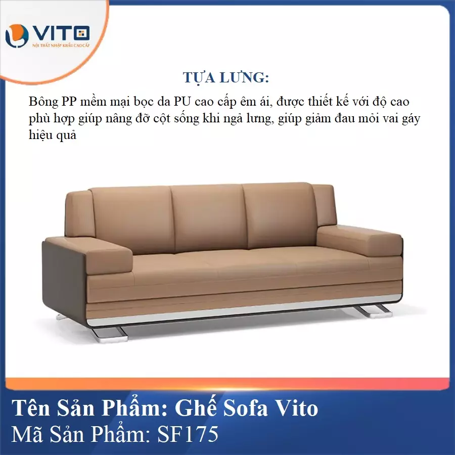 Bộ Ghế Sofa da cao cấp Vito SF175