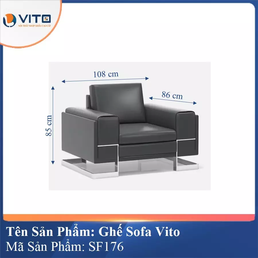 Bộ Ghế Sofa da cao cấp Vito SF176