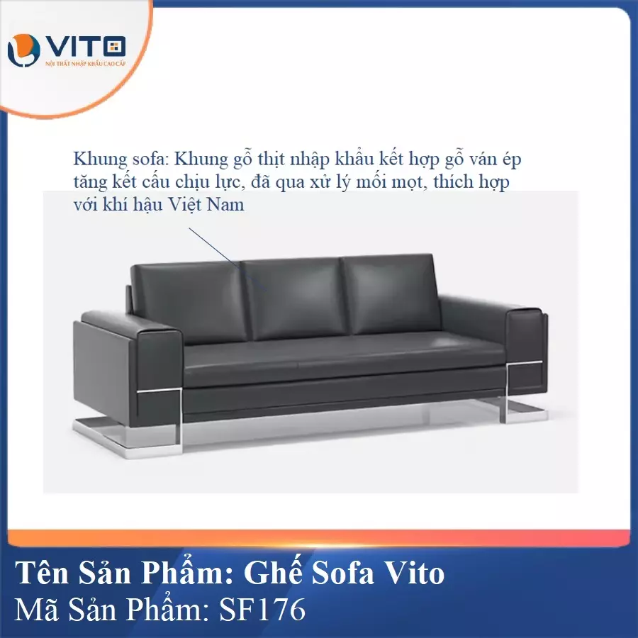 Bộ Ghế Sofa da cao cấp Vito SF176