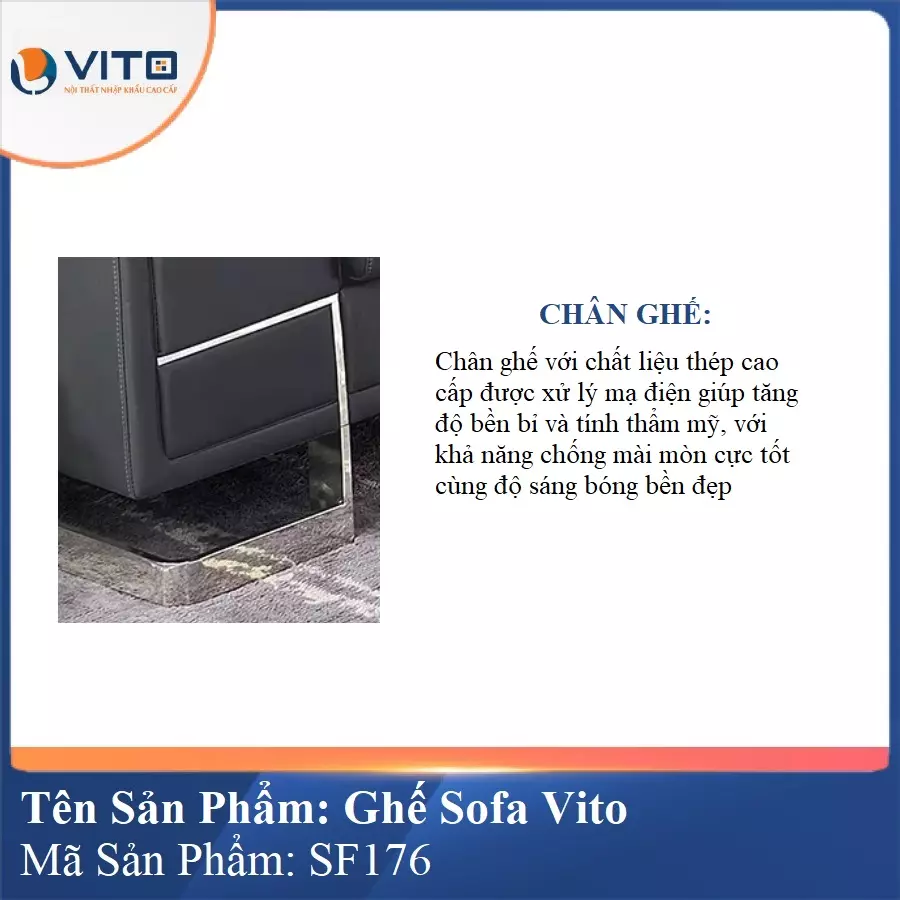 Bộ Ghế Sofa da cao cấp Vito SF176