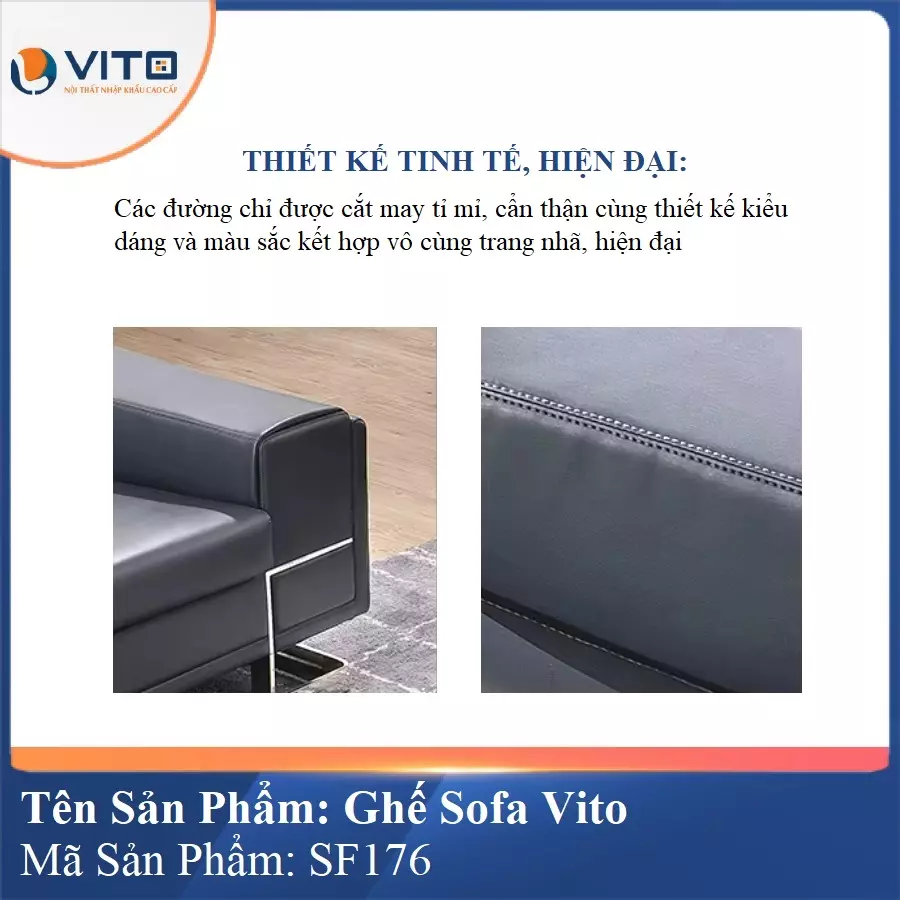 Bộ Ghế Sofa da cao cấp Vito SF176