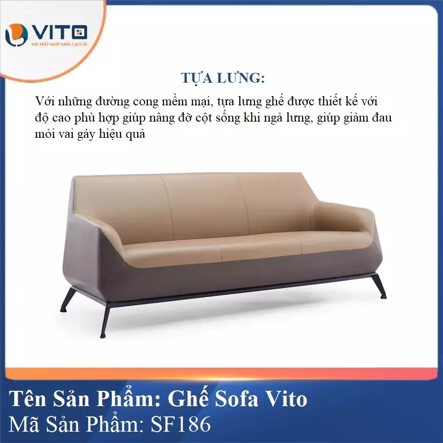 Bộ Ghế Sofa da cao cấp Vito SF186