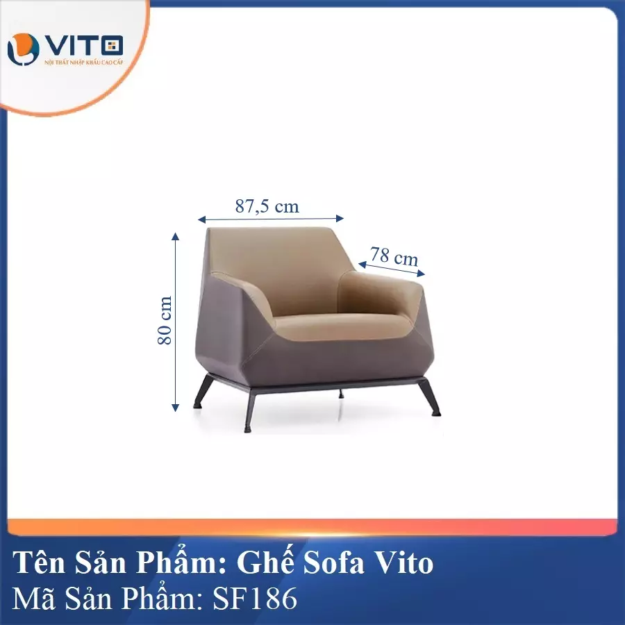 Bộ Ghế Sofa da cao cấp Vito SF186