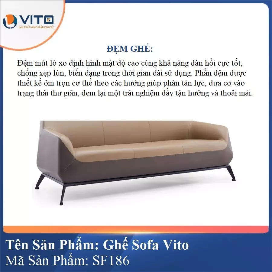 Bộ Ghế Sofa da cao cấp Vito SF186