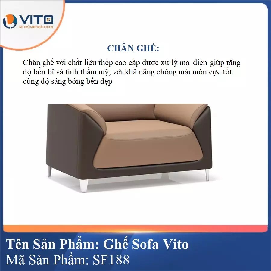 Bộ Ghế Sofa da cao cấp Vito SF188