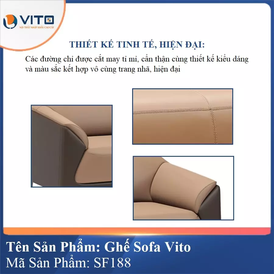 Bộ Ghế Sofa da cao cấp Vito SF188