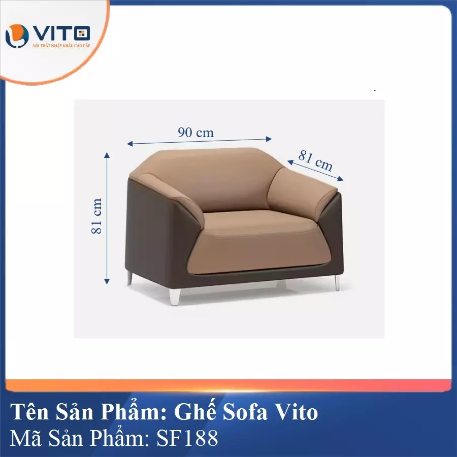 Bộ Ghế Sofa da cao cấp Vito SF188