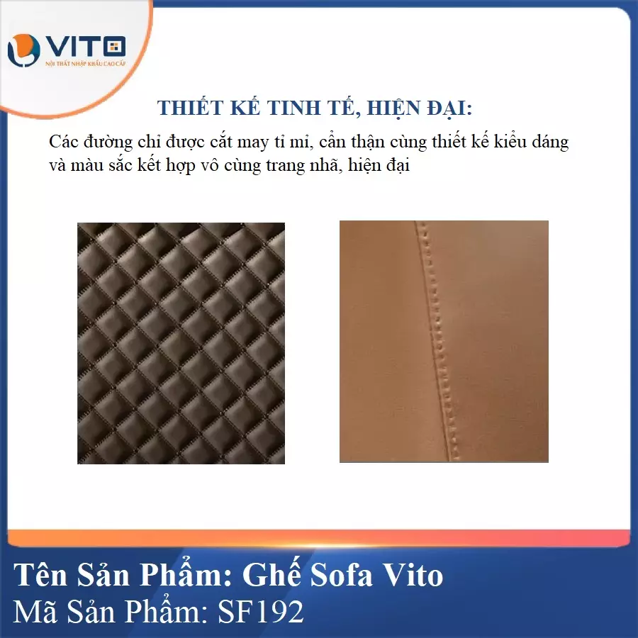 Bộ Ghế Sofa da cao cấp Vito SF192