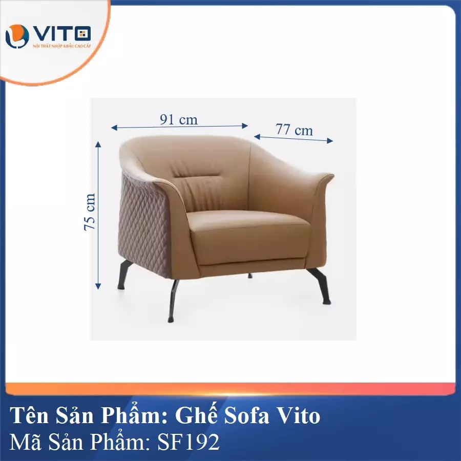 Bộ Ghế Sofa da cao cấp Vito SF192