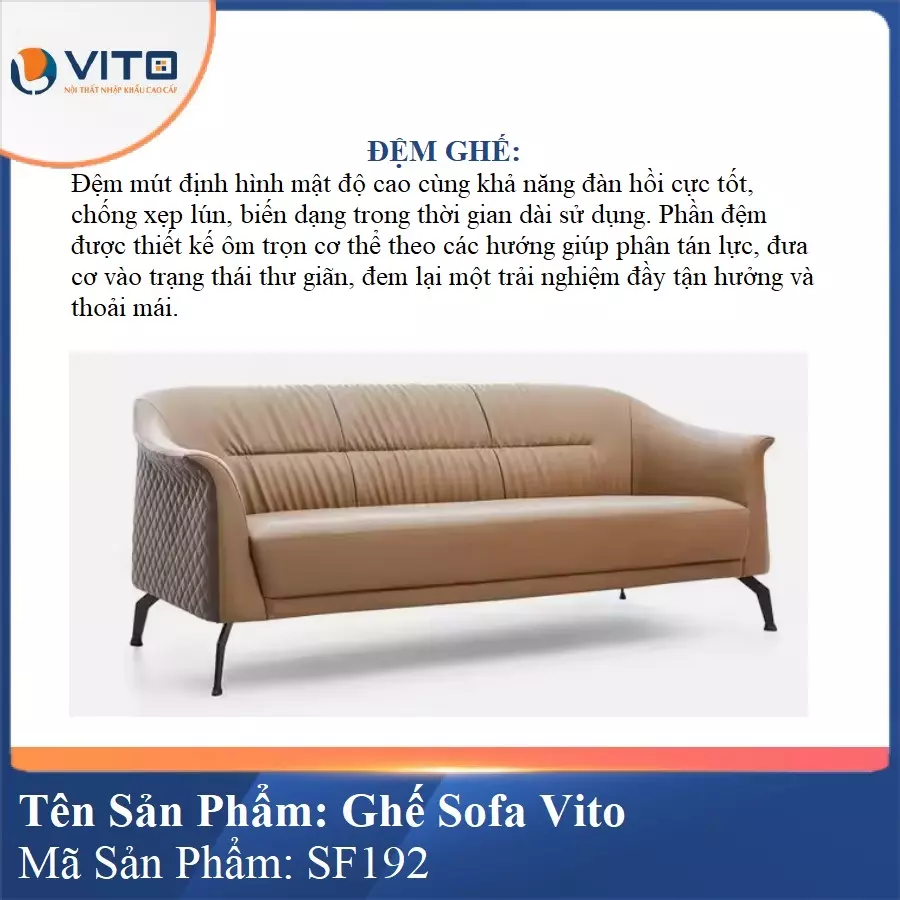 Bộ Ghế Sofa da cao cấp Vito SF192