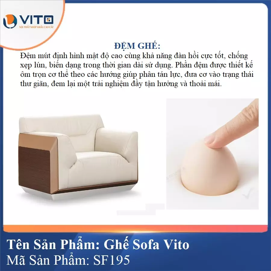 Bộ Ghế Sofa da cao cấp Vito SF195