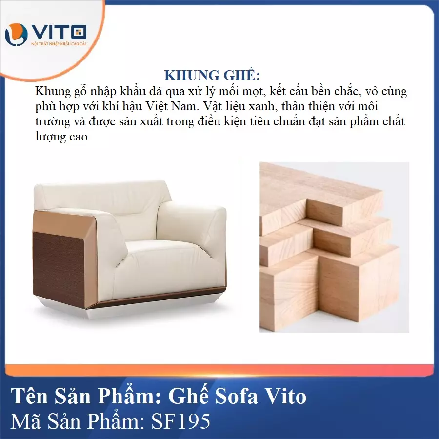 Bộ Ghế Sofa da cao cấp Vito SF195