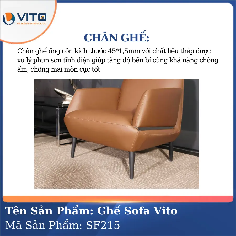 Bộ Ghế Sofa da cao cấp Vito SF215