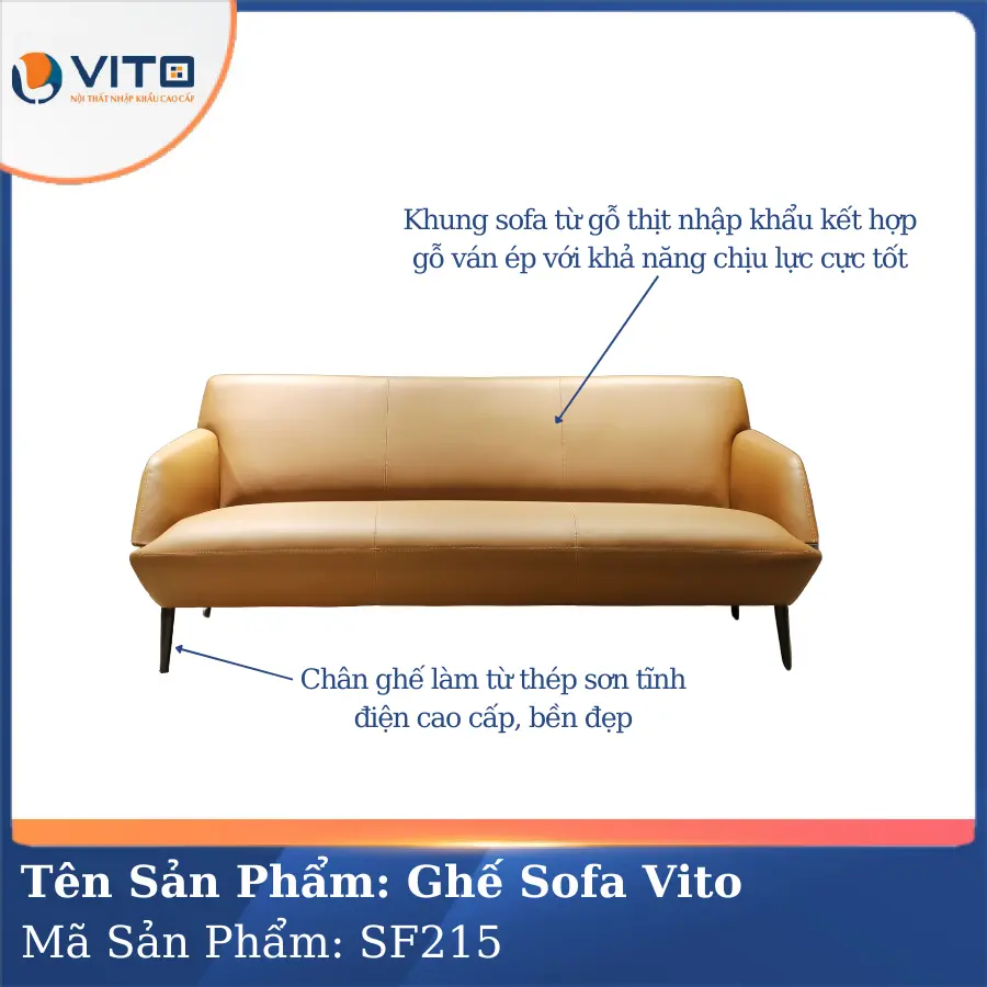 Bộ Ghế Sofa da cao cấp Vito SF215