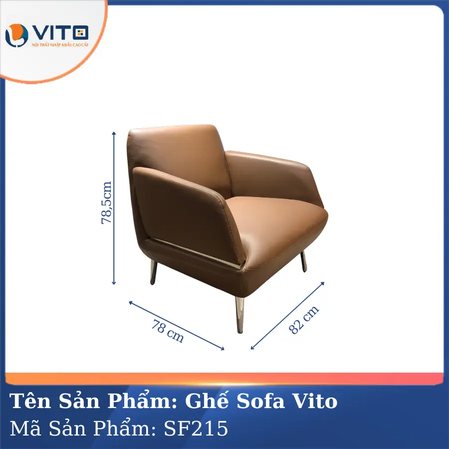 Bộ Ghế Sofa da cao cấp Vito SF215