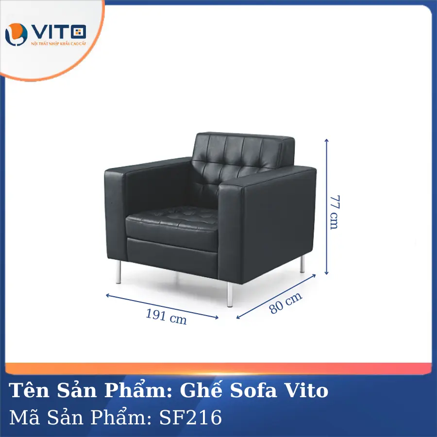 Bộ Ghế Sofa da cao cấp Vito SF216