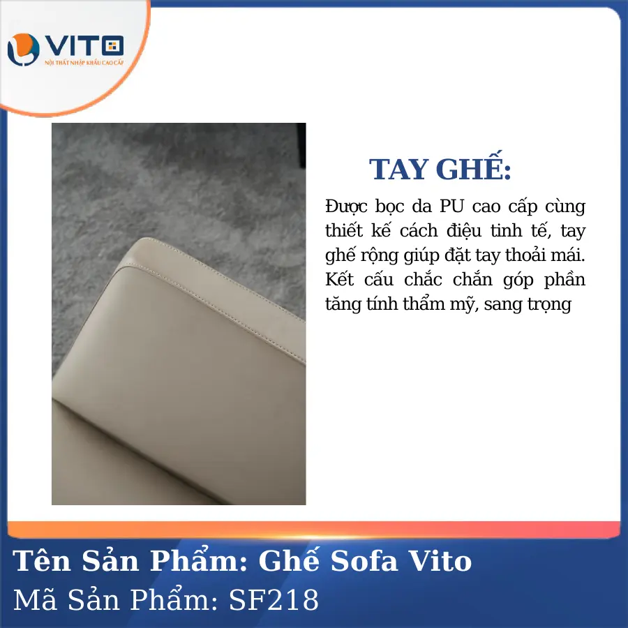 Bộ Ghế Sofa da cao cấp Vito SF218