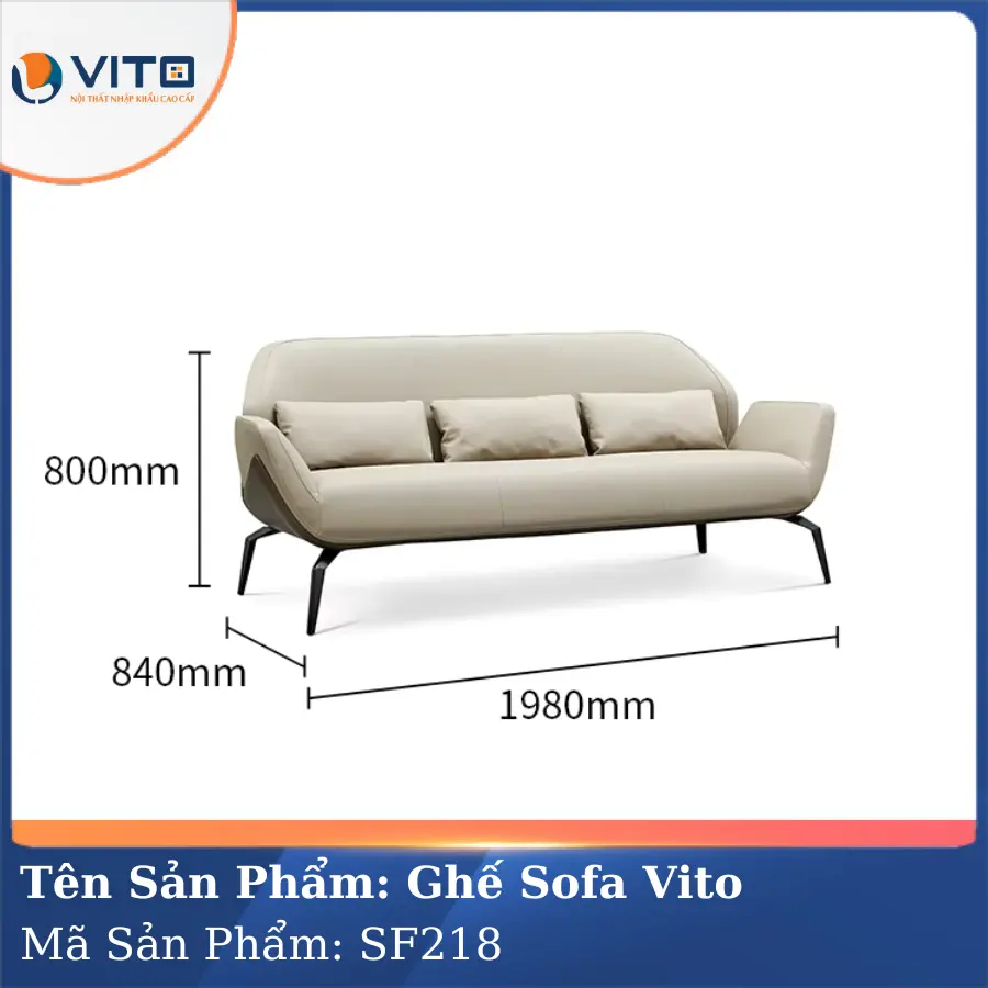 Bộ Ghế Sofa da cao cấp Vito SF218