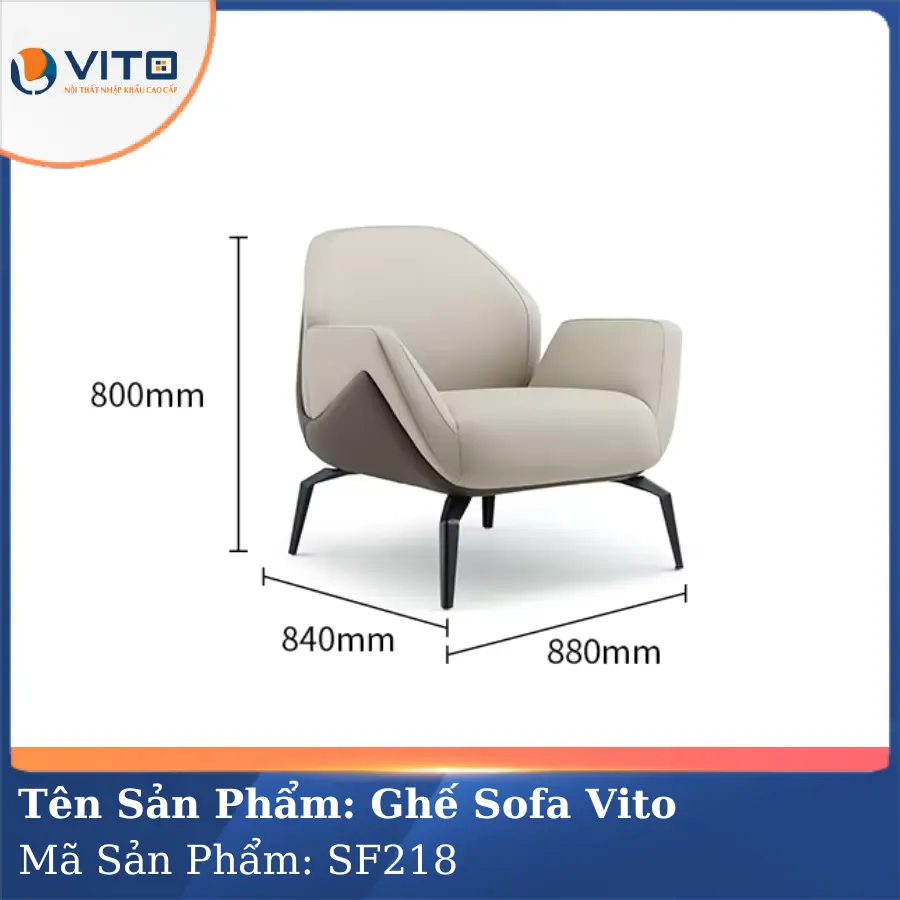 Bộ Ghế Sofa da cao cấp Vito SF218