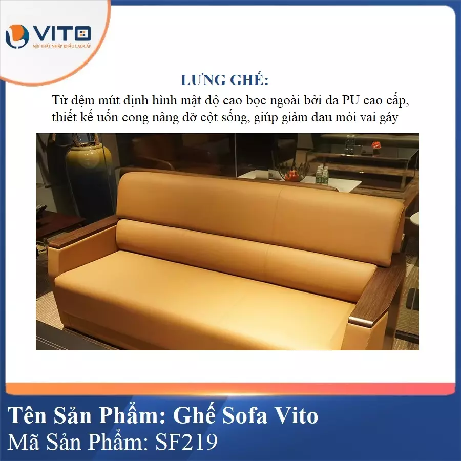 Bộ Ghế Sofa da cao cấp Vito SF219