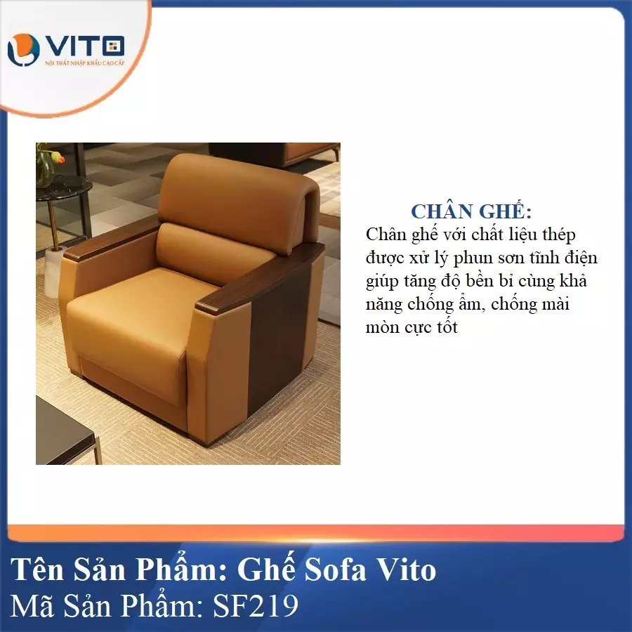 Bộ Ghế Sofa da cao cấp Vito SF219