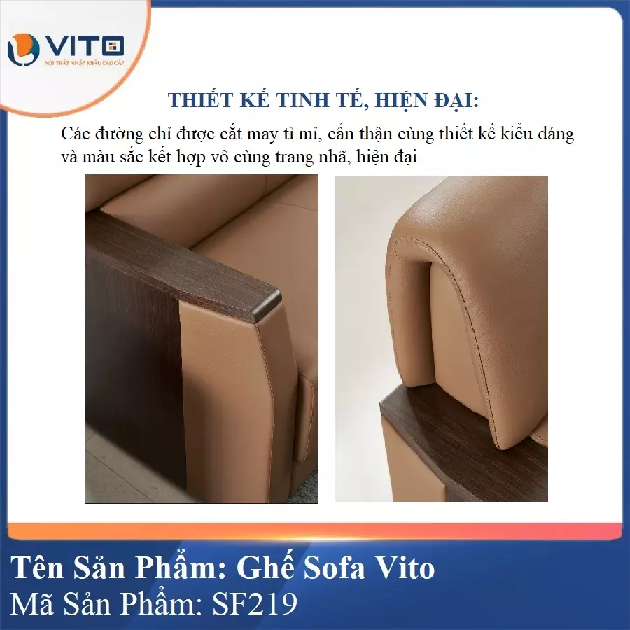 Bộ Ghế Sofa da cao cấp Vito SF219