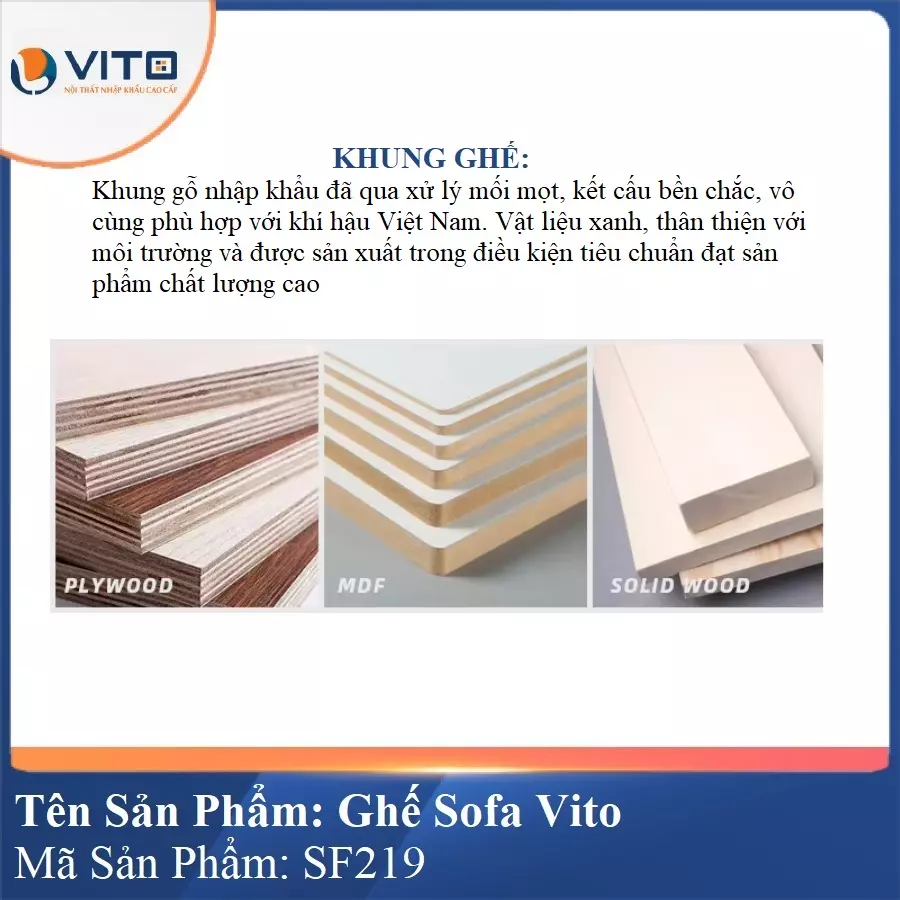 Bộ Ghế Sofa da cao cấp Vito SF219