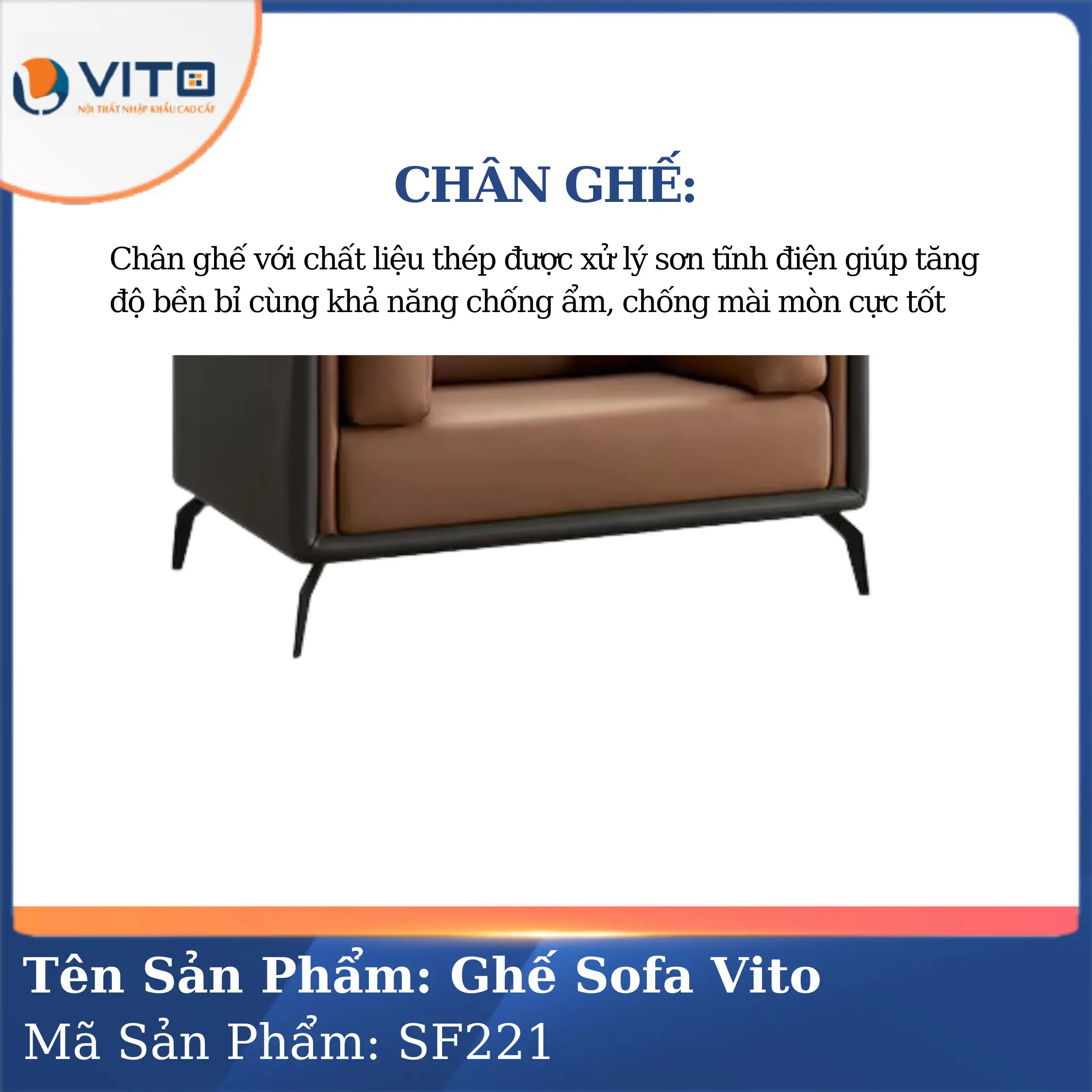 Bộ Ghế Sofa Da Cao Cấp Vito SF221