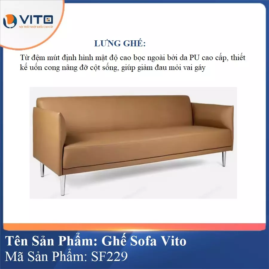 Bộ Ghế Sofa da cao cấp Vito SF229