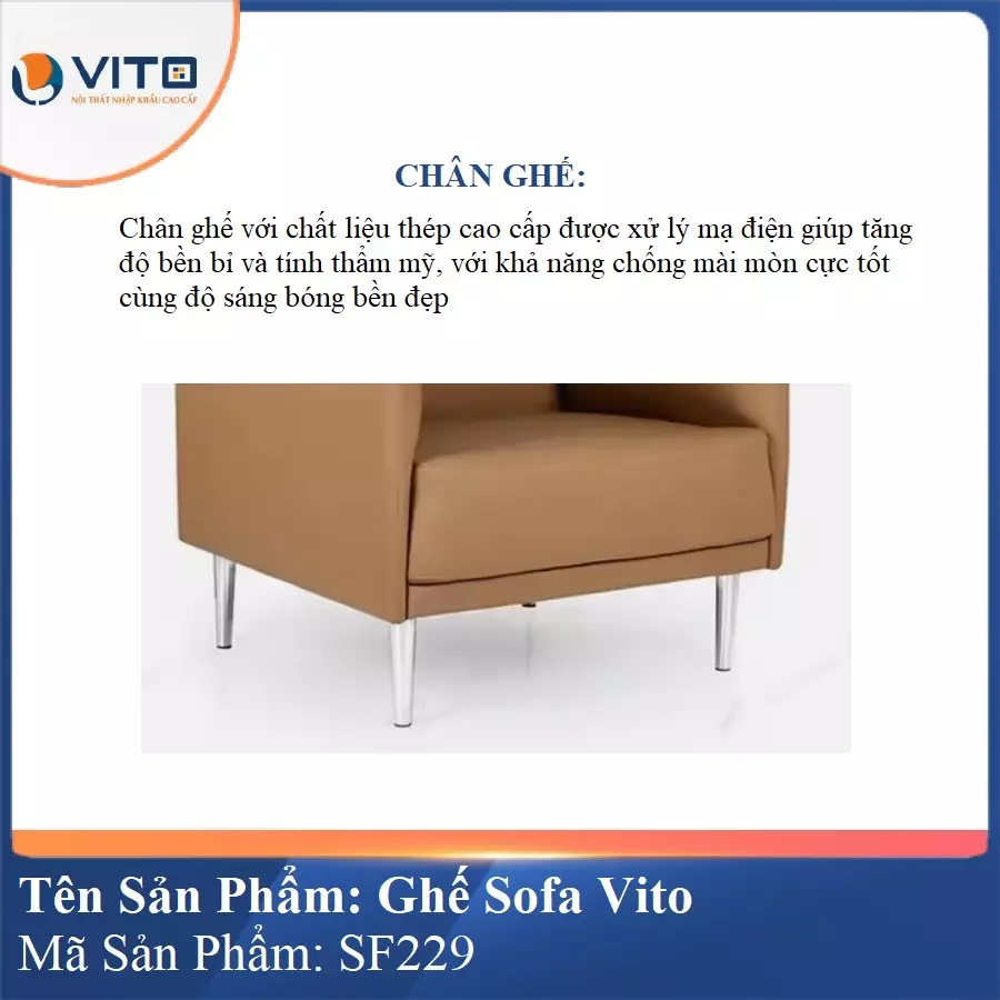 Bộ Ghế Sofa da cao cấp Vito SF229