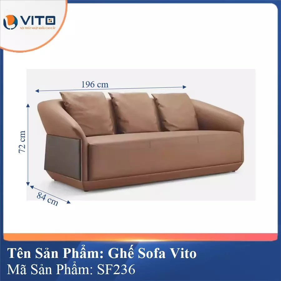 Bộ Ghế Sofa da cao cấp Vito SF236