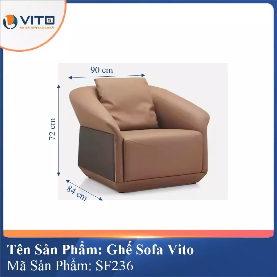 Bộ Ghế Sofa da cao cấp Vito SF236