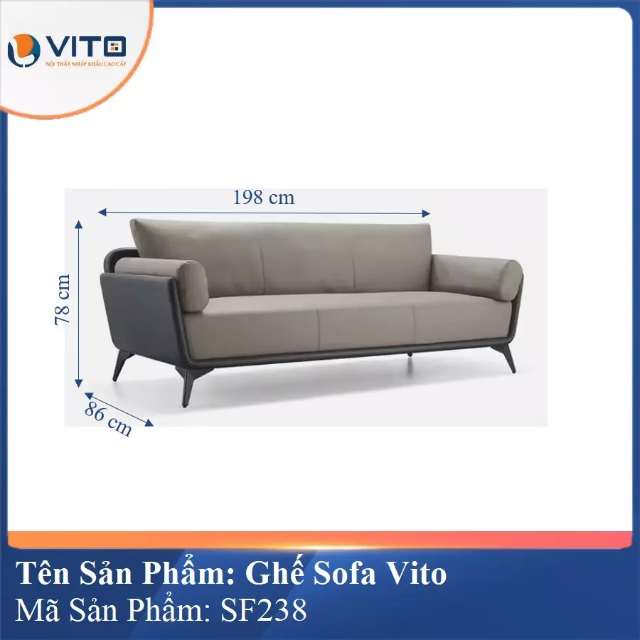 Bộ Ghế Sofa da cao cấp Vito SF238