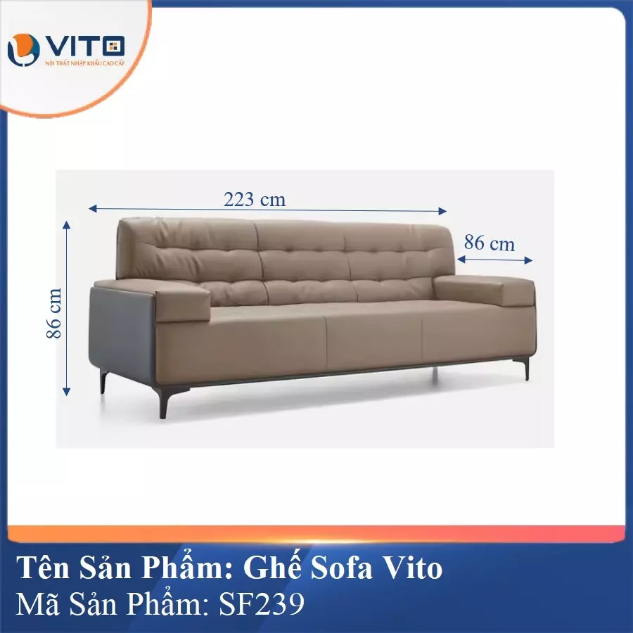 Bộ Ghế Sofa da cao cấp Vito SF239