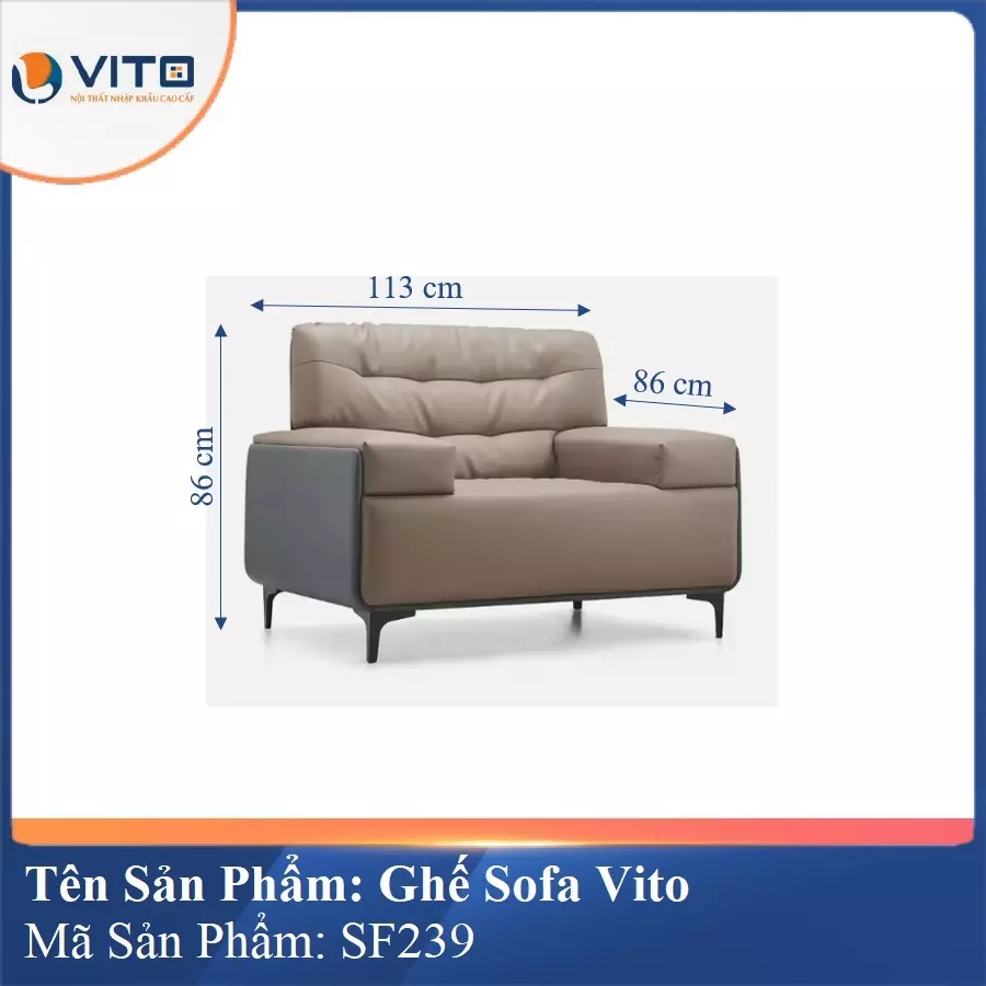 Bộ Ghế Sofa da cao cấp Vito SF239