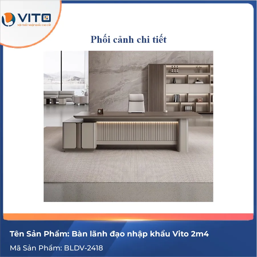 Bàn lãnh đạo nhập khẩu Vito 2m4 BLDV-2418