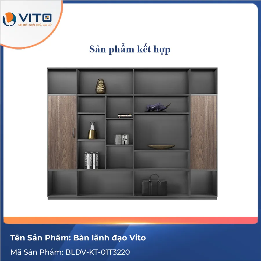 Bàn lãnh đạo Vito 3m2 BLDV-KT-01T3220