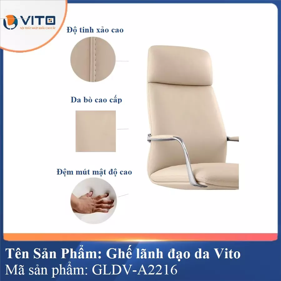 Ghế lãnh đạo da Vito GLDV-A2216