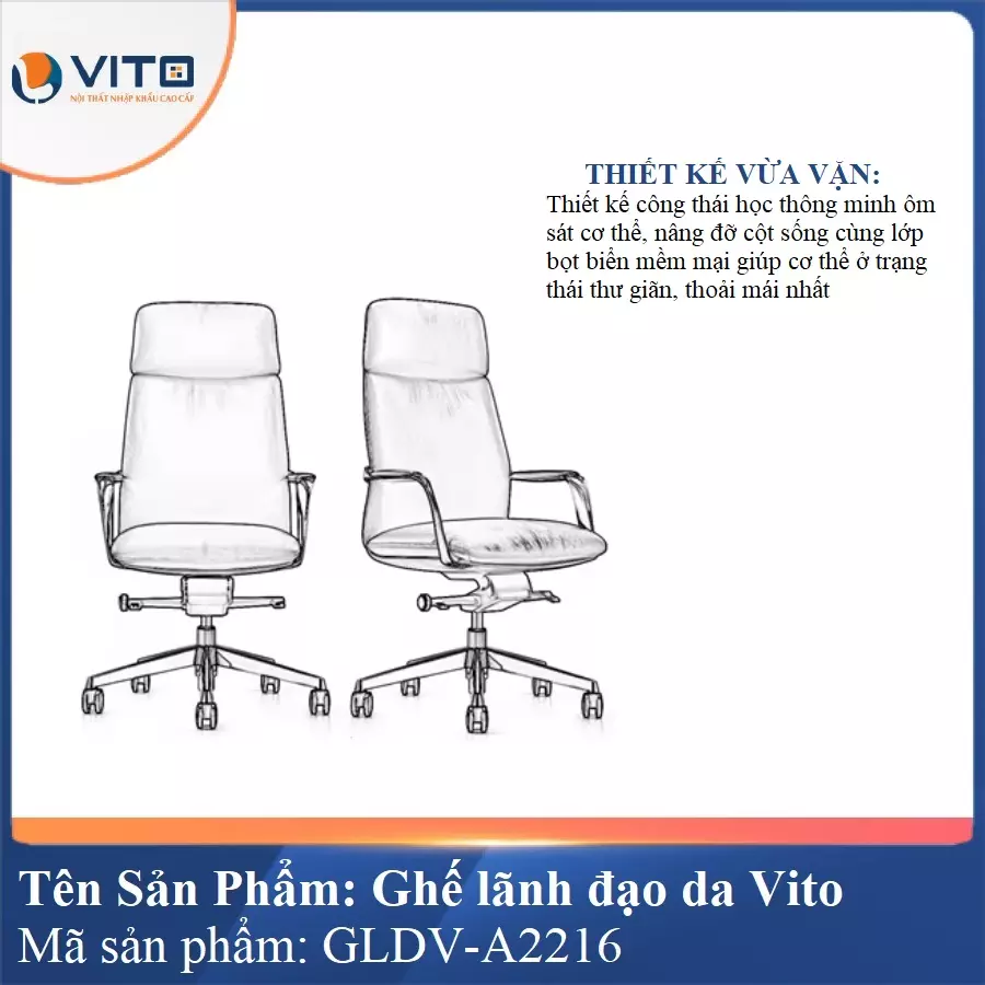 Ghế lãnh đạo da Vito GLDV-A2216