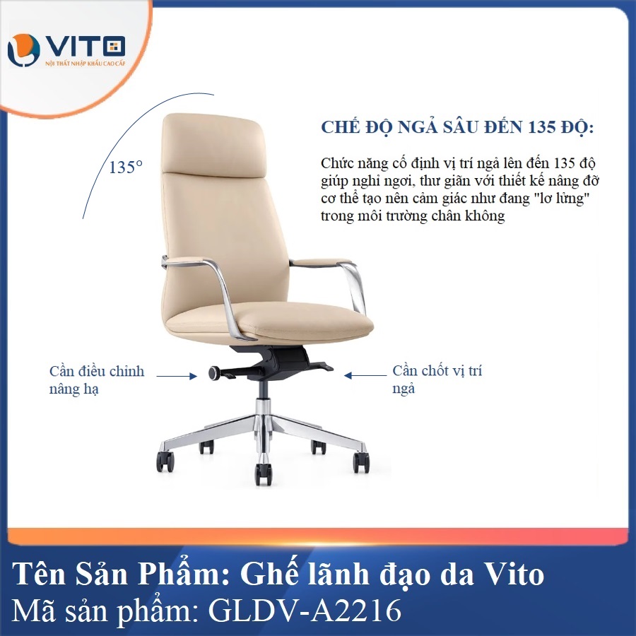 Ghế lãnh đạo da Vito GLDV-A2216