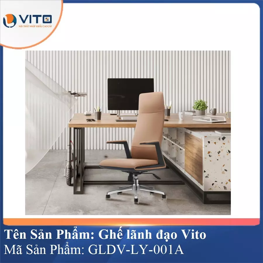 Ghế lãnh đạo da bò Vito GLDV-LY-001A